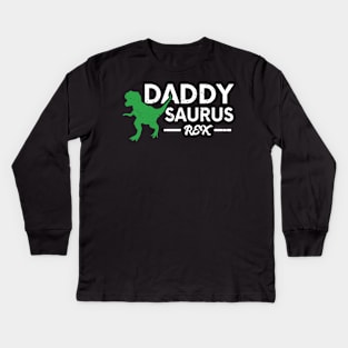 Daddy Saurus Kids Long Sleeve T-Shirt